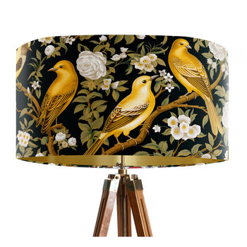 Bird Lampshade In Black And Gold, Golden Aviary, 7 of 7