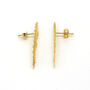 Gold Plated Fern Stud Earrings, thumbnail 6 of 9