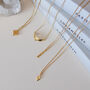 Gold Vermeil Linea Diamond Set Necklace, thumbnail 2 of 4