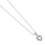 Pink Crystal Heart Sterling Silver Necklace, thumbnail 1 of 4