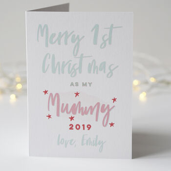 Personalised First Christmas As My Mummy Card, 5 of 5