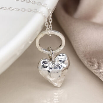 Sterling Silver Heart And Hoop Necklace, 3 of 4