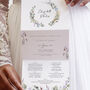 Periwinkle Wreath Concertina Wedding Invitations, thumbnail 1 of 7