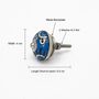 Azure Tribal Styled Round Ceramic Knobs, thumbnail 2 of 8