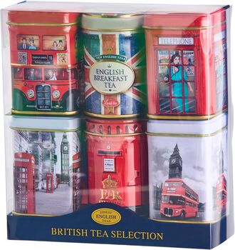 Best Of British Mini Tea Tin Set Of Six, 4 of 4