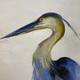 Cobalt Heron Print Frame Hand Finished Hague Blue, thumbnail 3 of 4