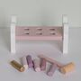 Personalised Wooden Pink Bunny Hammer Bench Toy, thumbnail 7 of 12