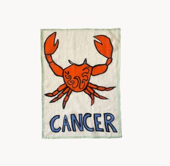 Zodiac Sign Printed Tea Towel, 9 of 12