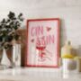 Cin Cin Wall Art Print Happy Hour Kitchen Disco, thumbnail 4 of 8