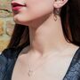 Lace Rose Gold Plated Silver Heart Earrings, thumbnail 6 of 12
