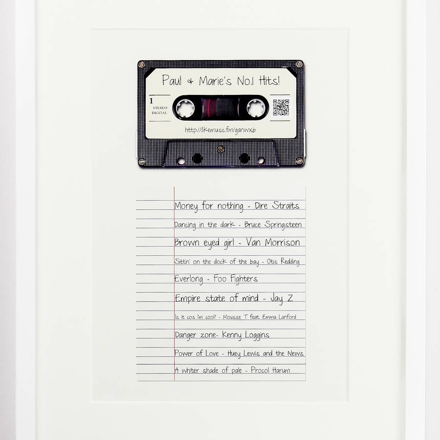 Personalised Mix Tape Poster With Top 10 Tunes By MixPixie