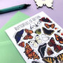 Butterflies Of Britain Art Blank Greeting Card, thumbnail 4 of 10