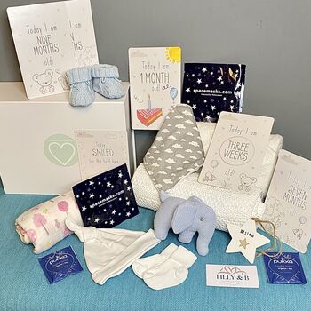 Bespoke Baby Gift Keepsake Box New Mum And Newborn Gift, 9 of 10