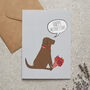 Chocolate Labrador Mother's Day Card Dog Mum Card From The Dog, thumbnail 1 of 12