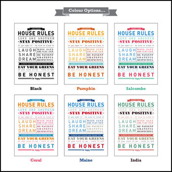 Personalised House Rules Print, 2 of 6