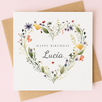 Personalised Wildflower Birthday Card – Any Age, 6 of 6