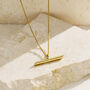 Flow T Bar Necklace, thumbnail 4 of 9