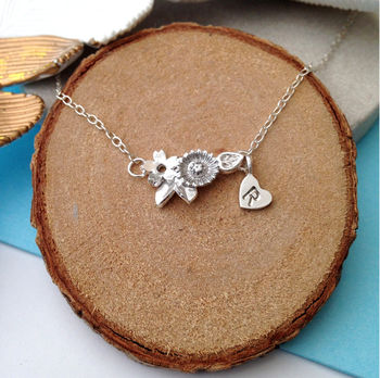 Sterling Silver Wildflower Necklace, 8 of 12
