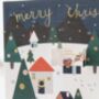 Snowy Village Scene Advent Card, thumbnail 5 of 5