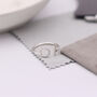 T Bar Silver Beaded Wire Ring, thumbnail 3 of 5