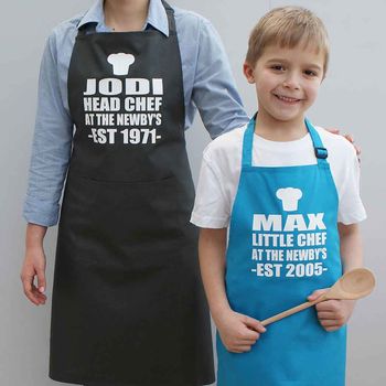 Personalised Daddy And Me Apron Set, 6 of 9