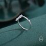 Sterling Silver Hydrangea Flower Bouquet Cz Flower Ring, thumbnail 5 of 12