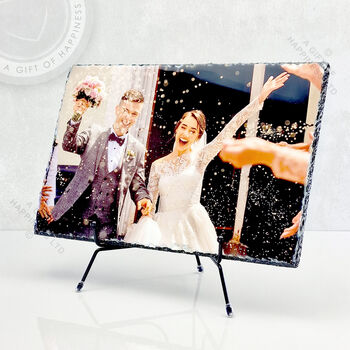 Large Rectangle Rock Photo Slate Personalised Photo Gift, 7 of 12