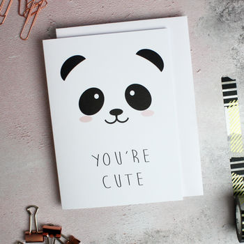 'you're cute' anniversary card by glb graphics | notonthehighstreet.com