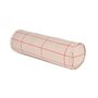Vibes Cylinder Cushion Pink Red Grid, thumbnail 1 of 3