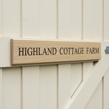 Slim Accoya Engraved Gate Sign Two Sizes, 2 of 6