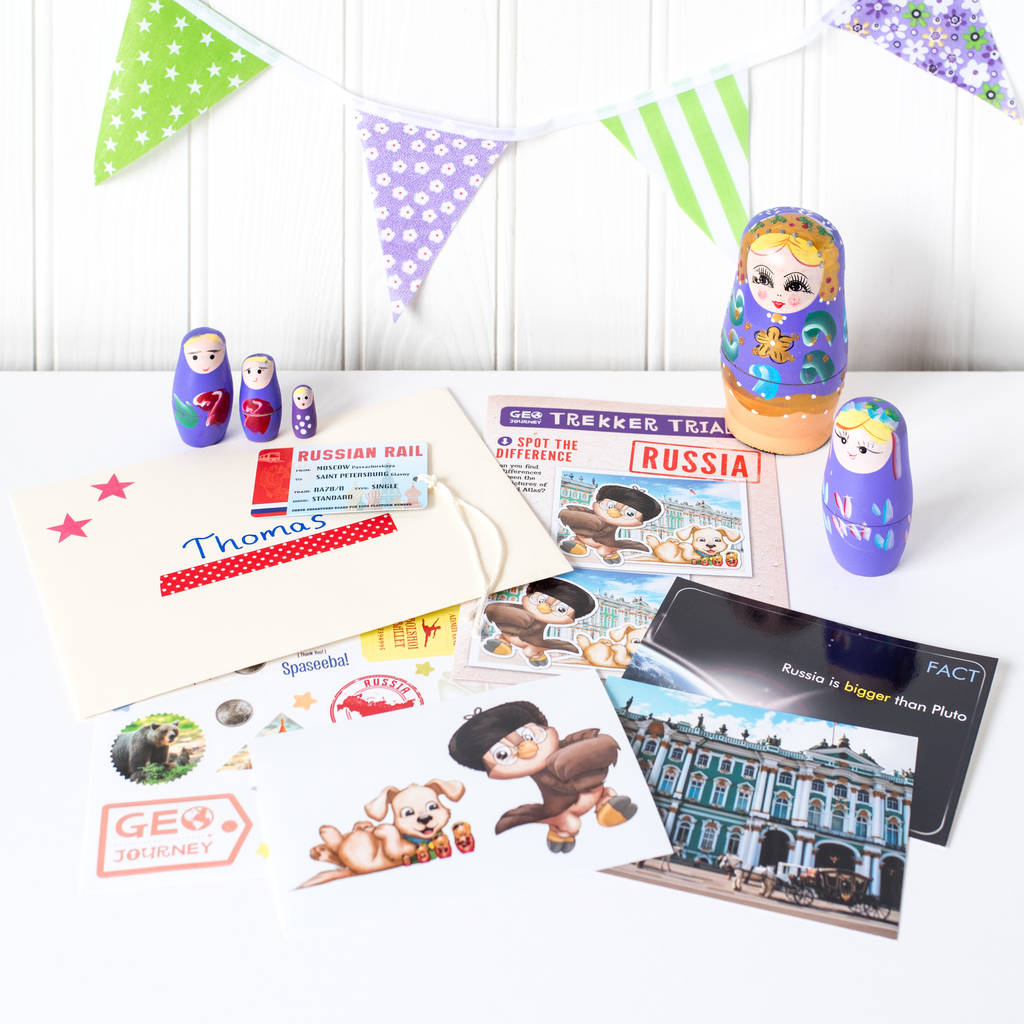 Image of Russia Themed Activity Set With Russian Doll