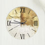 Gold Abstract Sms Kitchen Clock With Numerical Numbering, Modern Wall Decor For Home Or Gift, thumbnail 5 of 7
