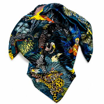 Midnight Botanical Sarong Scarf, 5 of 6