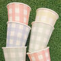 Pastel Gingham Party Cups, thumbnail 3 of 9
