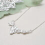 Sterling Silver Six Flower Necklace, thumbnail 1 of 3