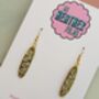 Baguette Glitter Earrings / Foodie Gift / French Bakery Jewellery / Cute Statement Accessories, thumbnail 2 of 5