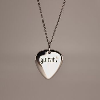 Guitar Pick Necklace, Handmade Guitar Pick Pendant, 3 of 6