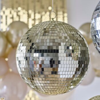 Giant Gold Disco Ball Hanging Decoration, 2 of 2