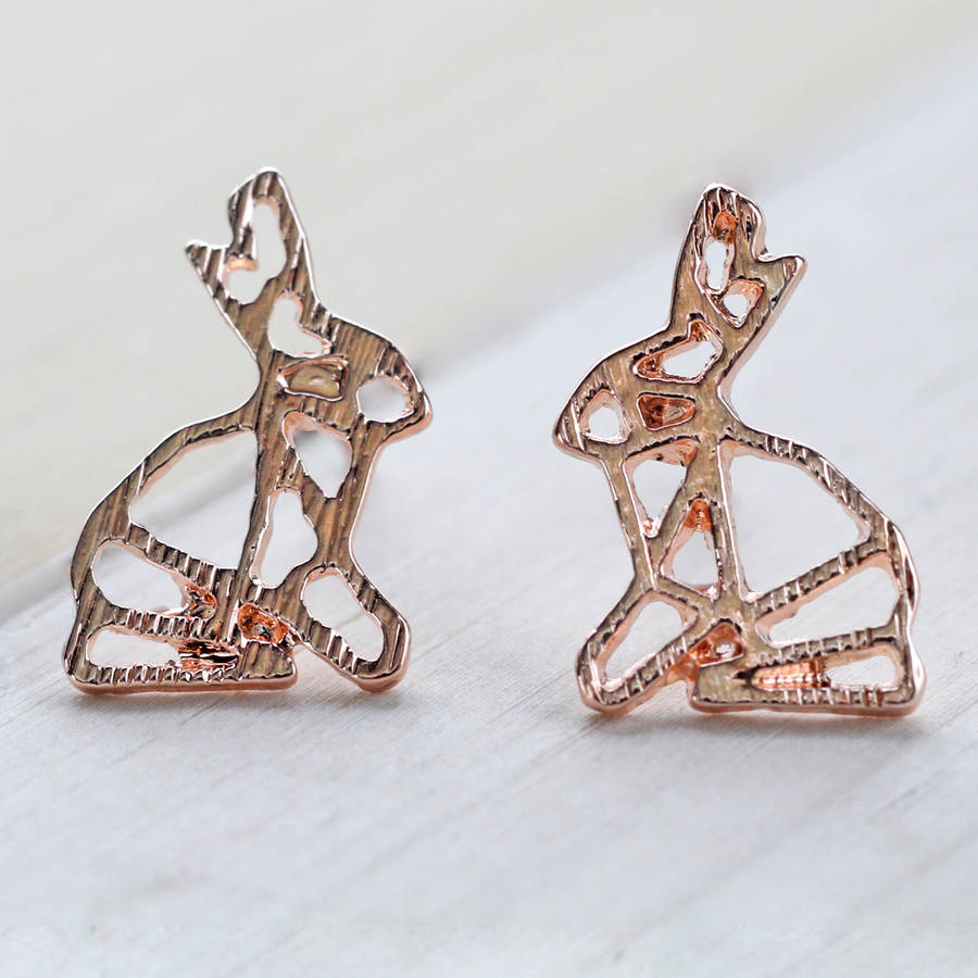 Jumping bunny earrings Clearance