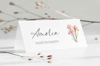Flower Themed Wedding Place Cards, 2 of 8