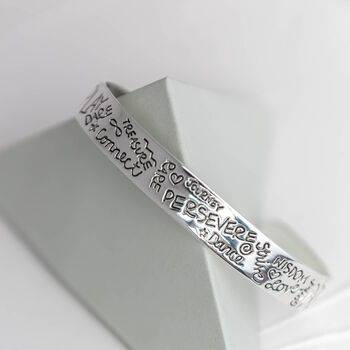 Sterling Silver Cuff Bangle Jewellery With Meaning, 5 of 9