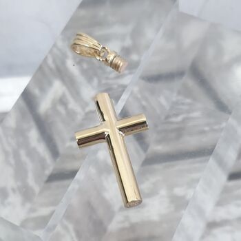 Handmade Hair Or Ashes 9ct Gold Cross Pendant, 2 of 12