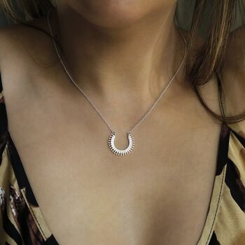 Sterling Silver Marrakech Horseshoe Necklace, 6 of 11
