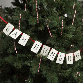 Bah Humbug Vintage Christmas Bunting, 2 of 5
