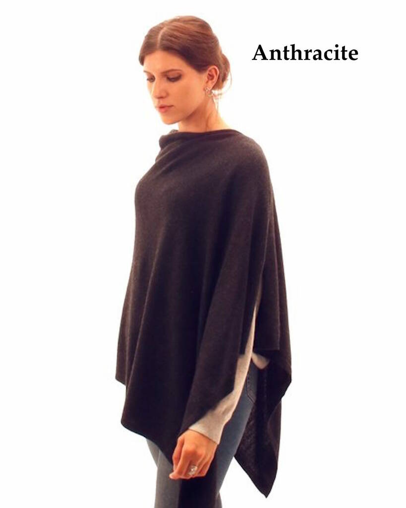 Cashmere Blend Poncho By French Grey Interiors | notonthehighstreet.com