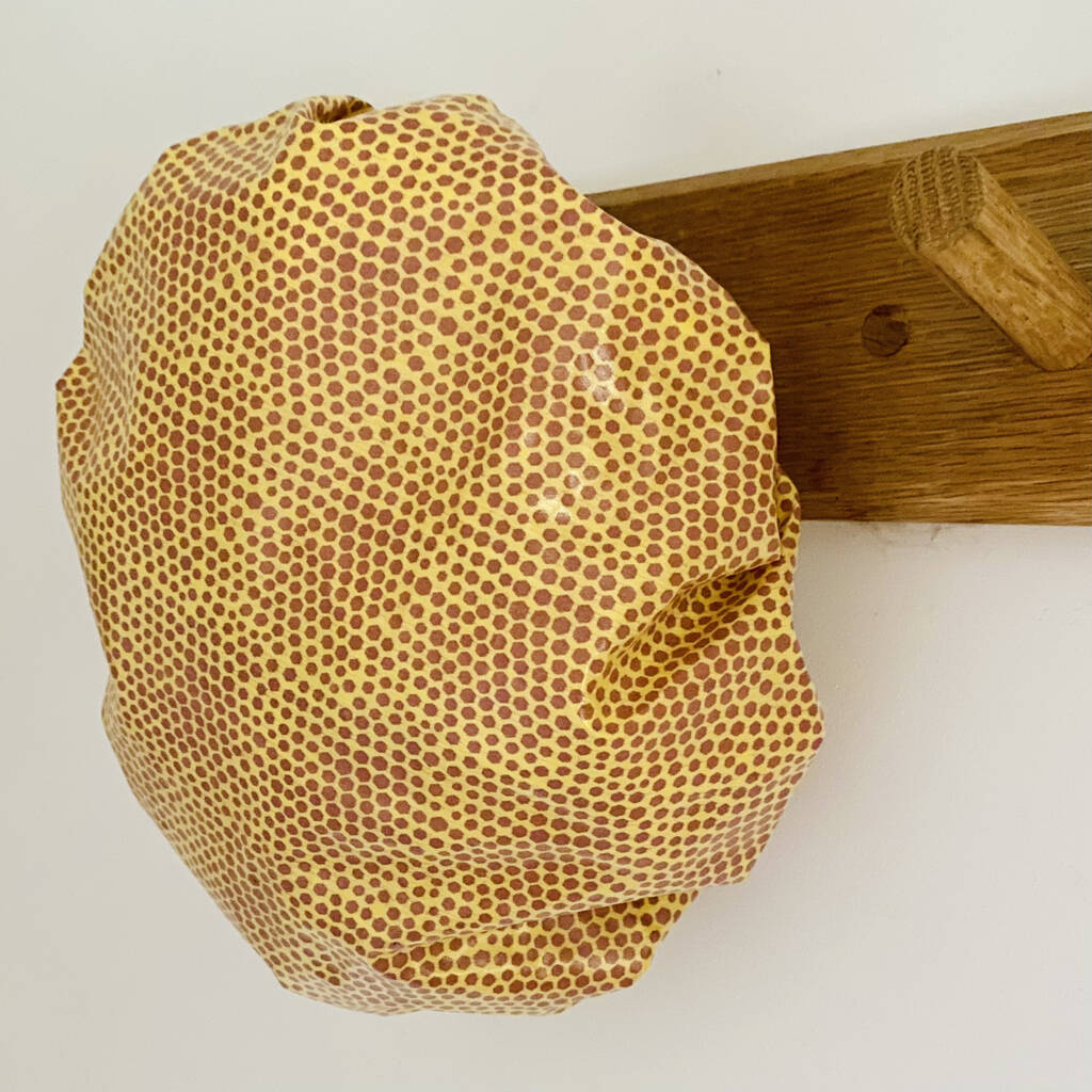 Waterproof Shower Cap In Honeycomb Print, 1 of 3