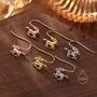 Sterling Silver Cute Horse Dangle Hook Earrings, thumbnail 5 of 10