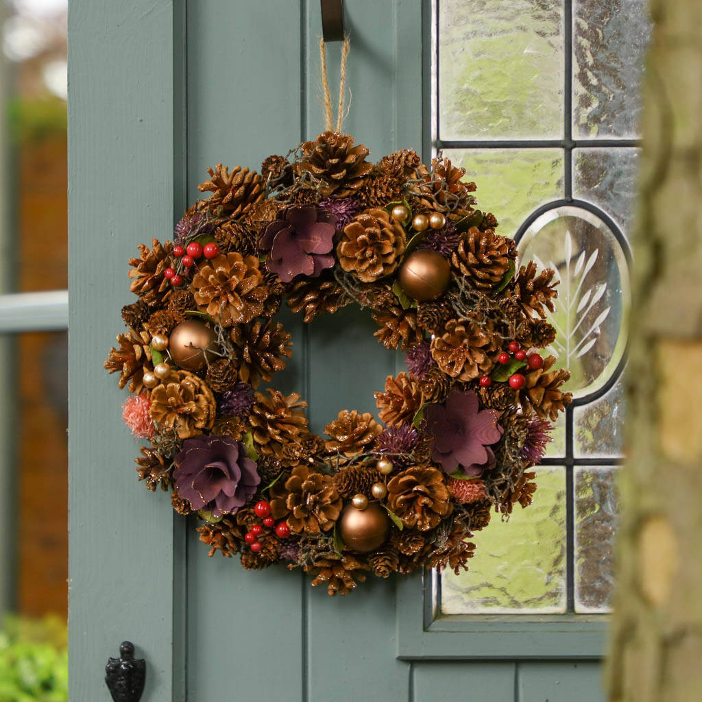 Purple Haze Natural Christmas Wreath By Dibor