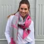 Cashmere Blend Check Reversible Blanket Scarf, thumbnail 1 of 11