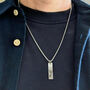 Handprint Footprint Slim Tag Steel Necklace, thumbnail 1 of 6